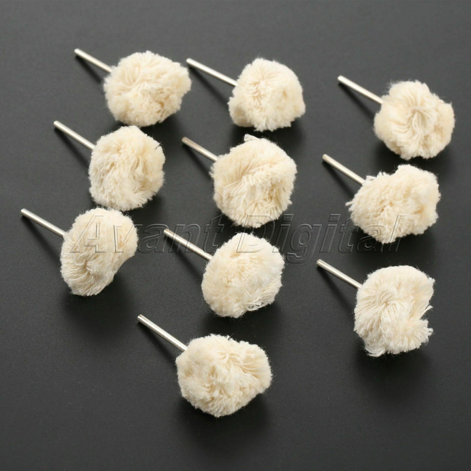 2.35mm Shank Wool Polishing Buffing Wheels Brush Craft Abrasive Rotary Tool 10pc