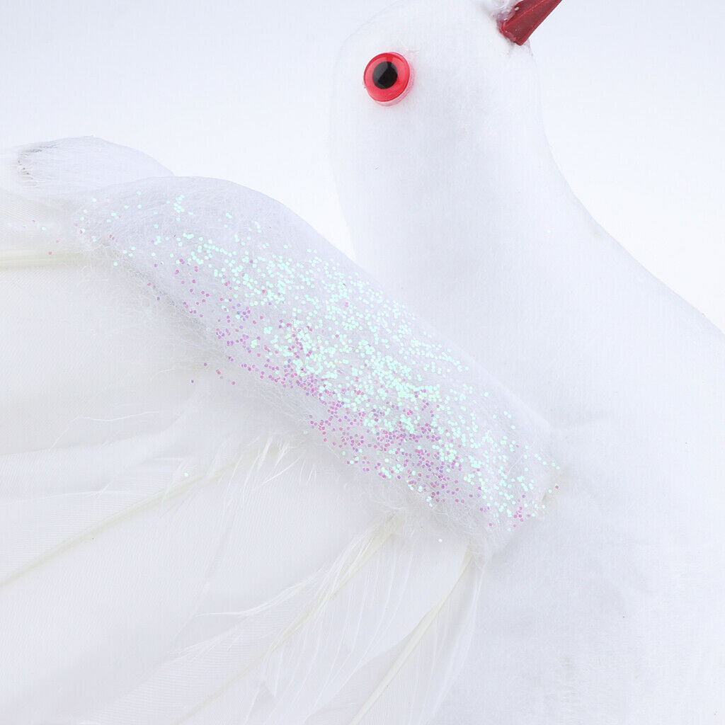 Lots 11 Realistic Artificial White Flying Doves Weddings Decorative Ornament