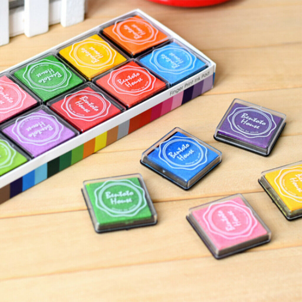 20 Colours Water-soluble Stamp Ink Pads - Preschool Toddlers Kids Playing Kits -