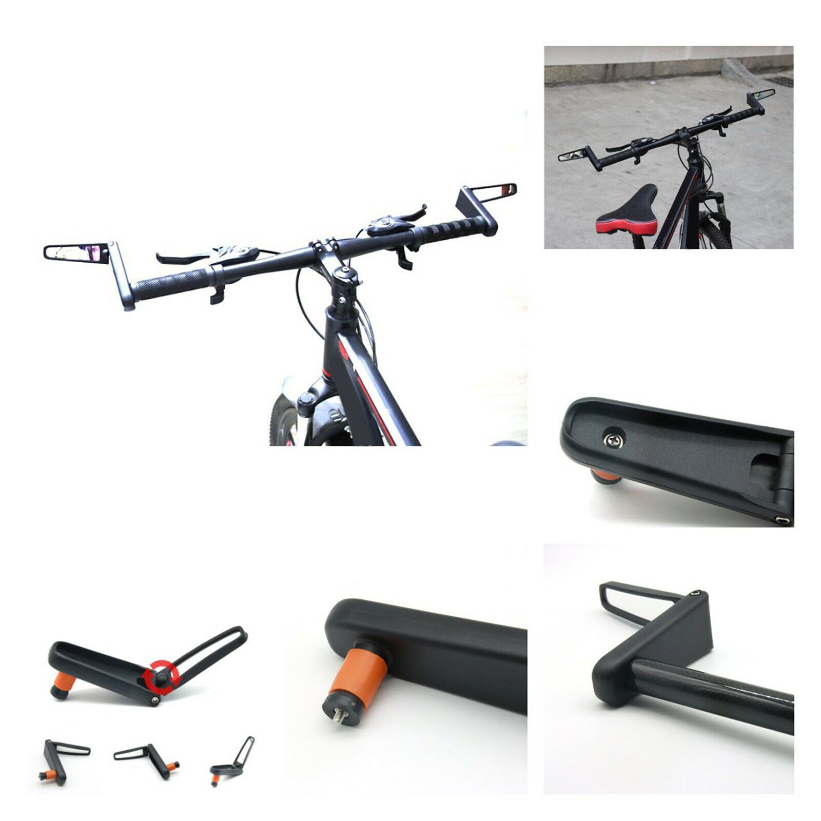 Bike Rearview Mirror Mountain Bicycle Handlebar Rear View Mirror Bar End