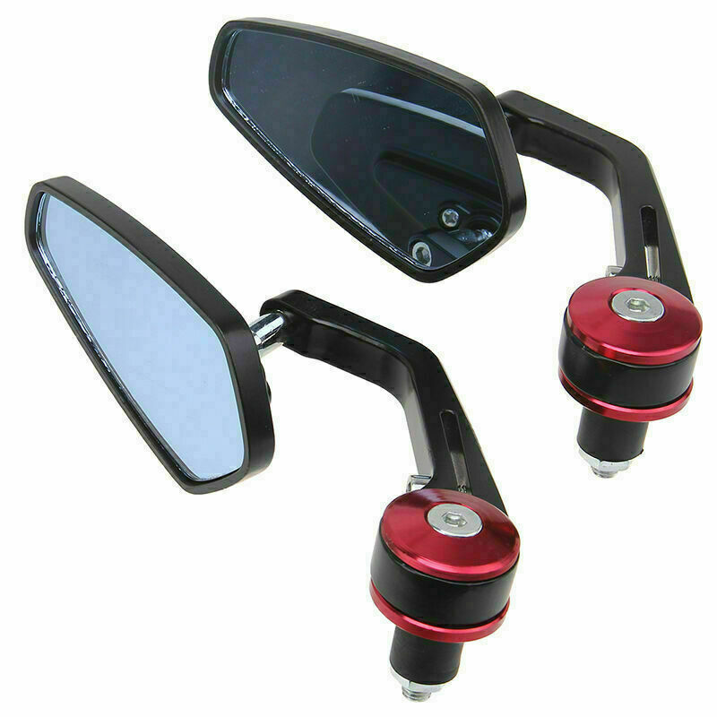 Rear View Side Mirror Handle Bar End Universal Motorcycle Scooter Sport Bike