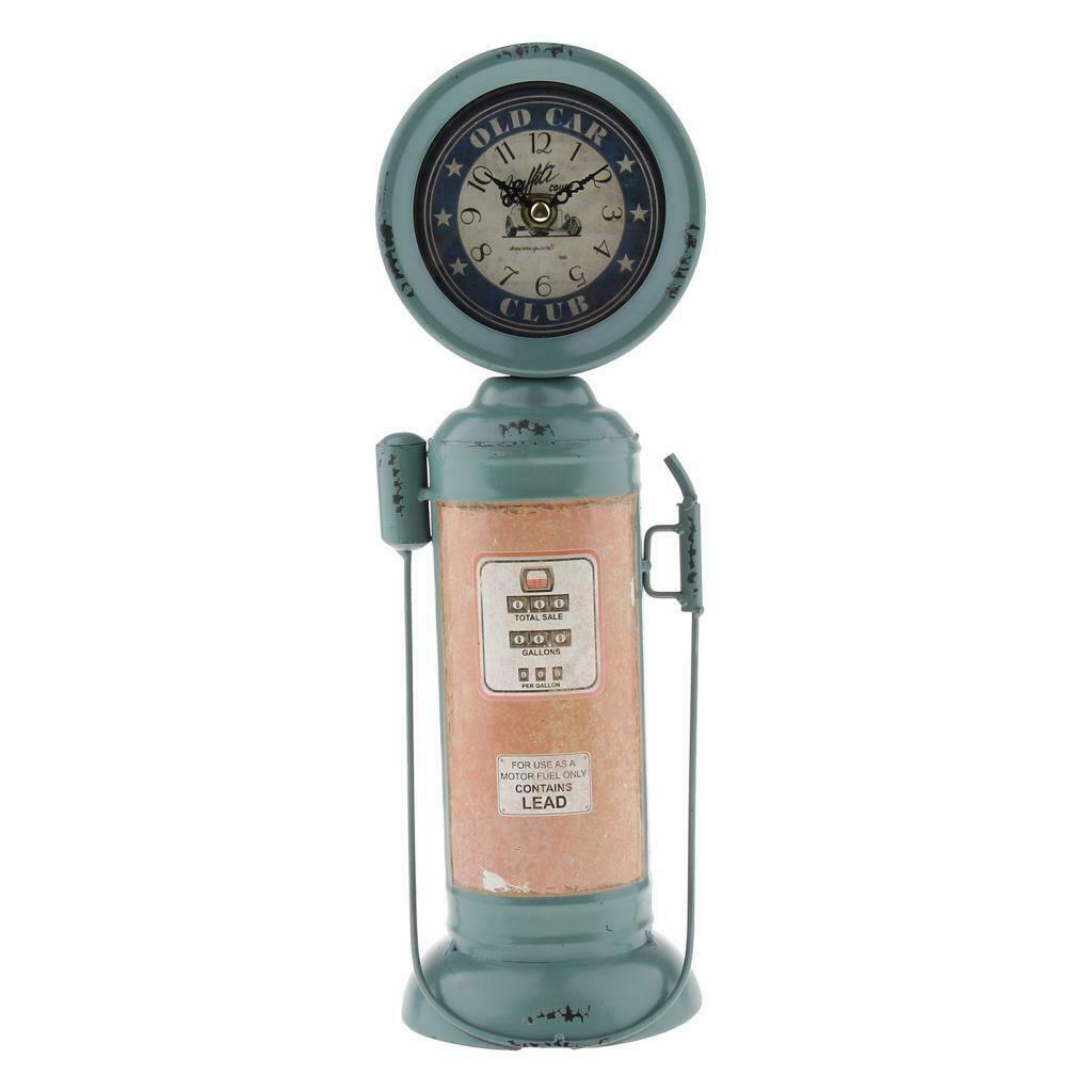 Creative Clock Retro Clock For Home Bedroom Living Room Office Decor Blue