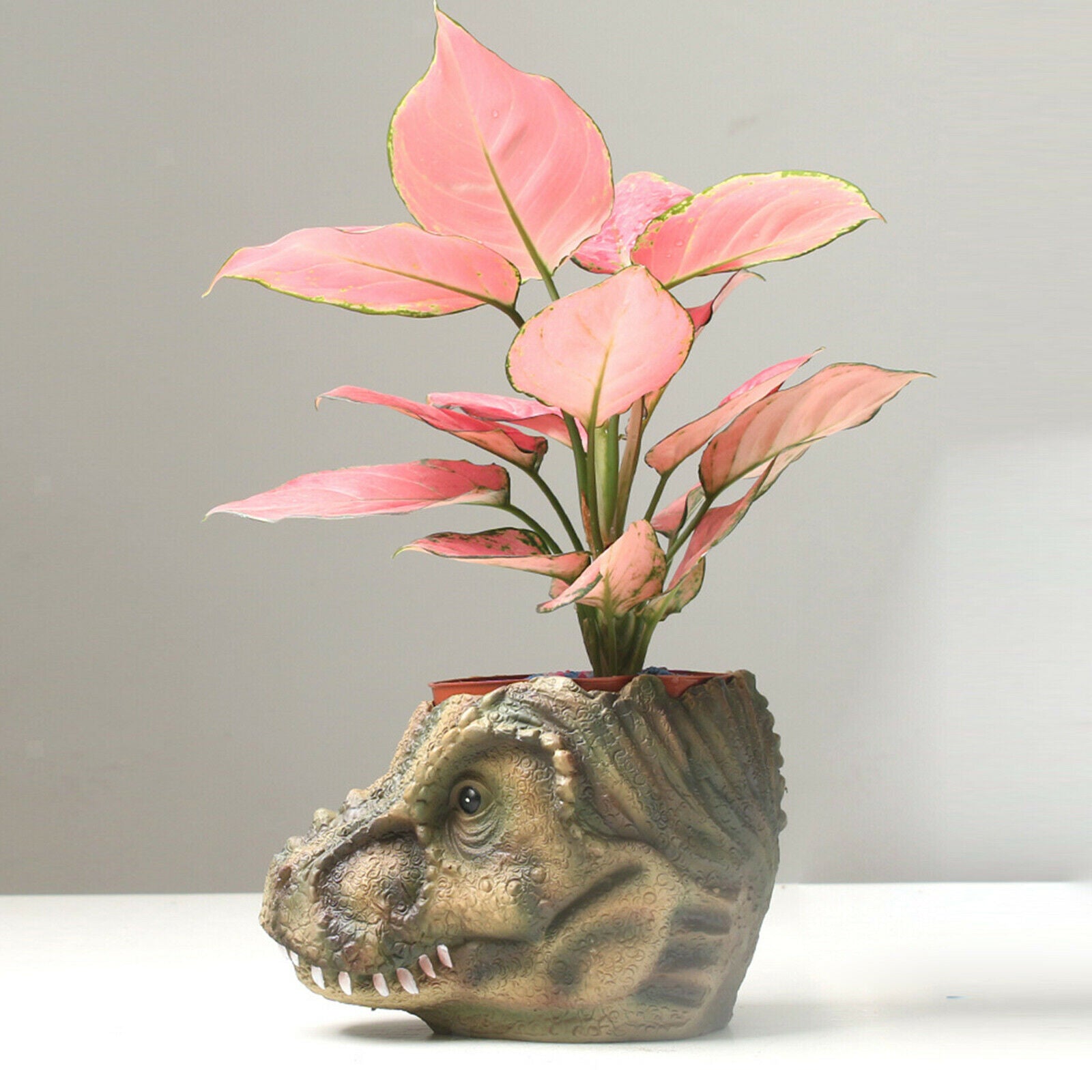 1pc Dinosaur Flower Pot Small Plants Animal Planter Crafts Ornaments Gifts