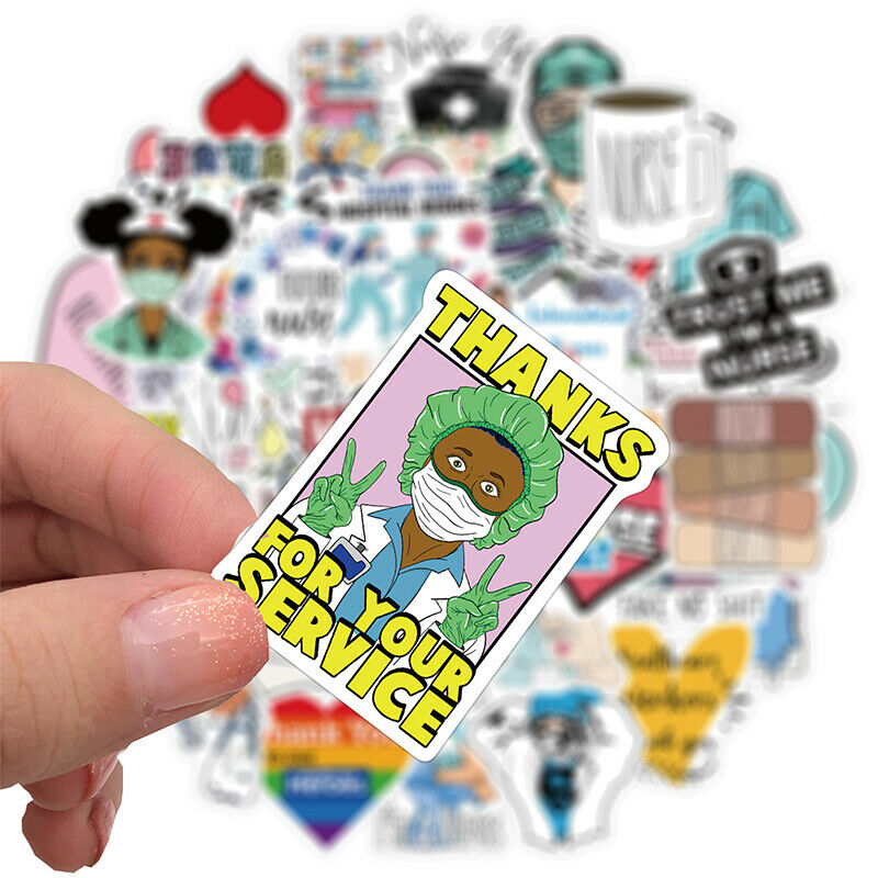 50Pcs Doctors Nursing Nurse Cute Angel Graffiti Stickers Luggage Laptop De Lt