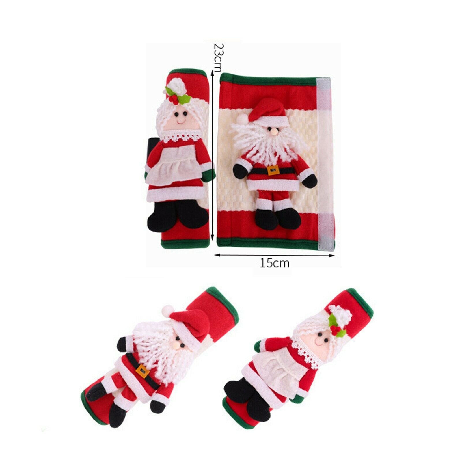 2PC Christmas Handle Covers for Fridge Microwave Oven Door Xmas Party Decor Gift