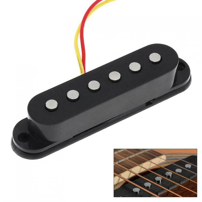1x Black Single Coil Sound Pickup for 6 Strings Guitar Top Sound
