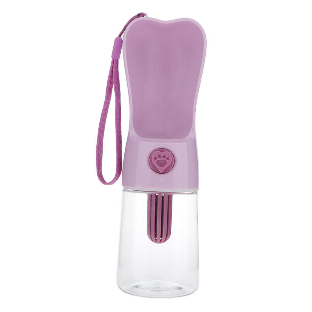 Portable Pet Travel Drinking Cup Dog Water Bottle 250ML/8.8 oz Pink