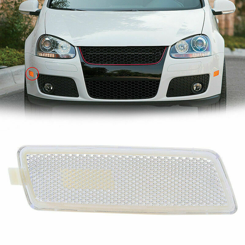 White Right Side Marker Light Lamps Lens For VW GTI/JETTA/RABBIT MK5 2005-2009