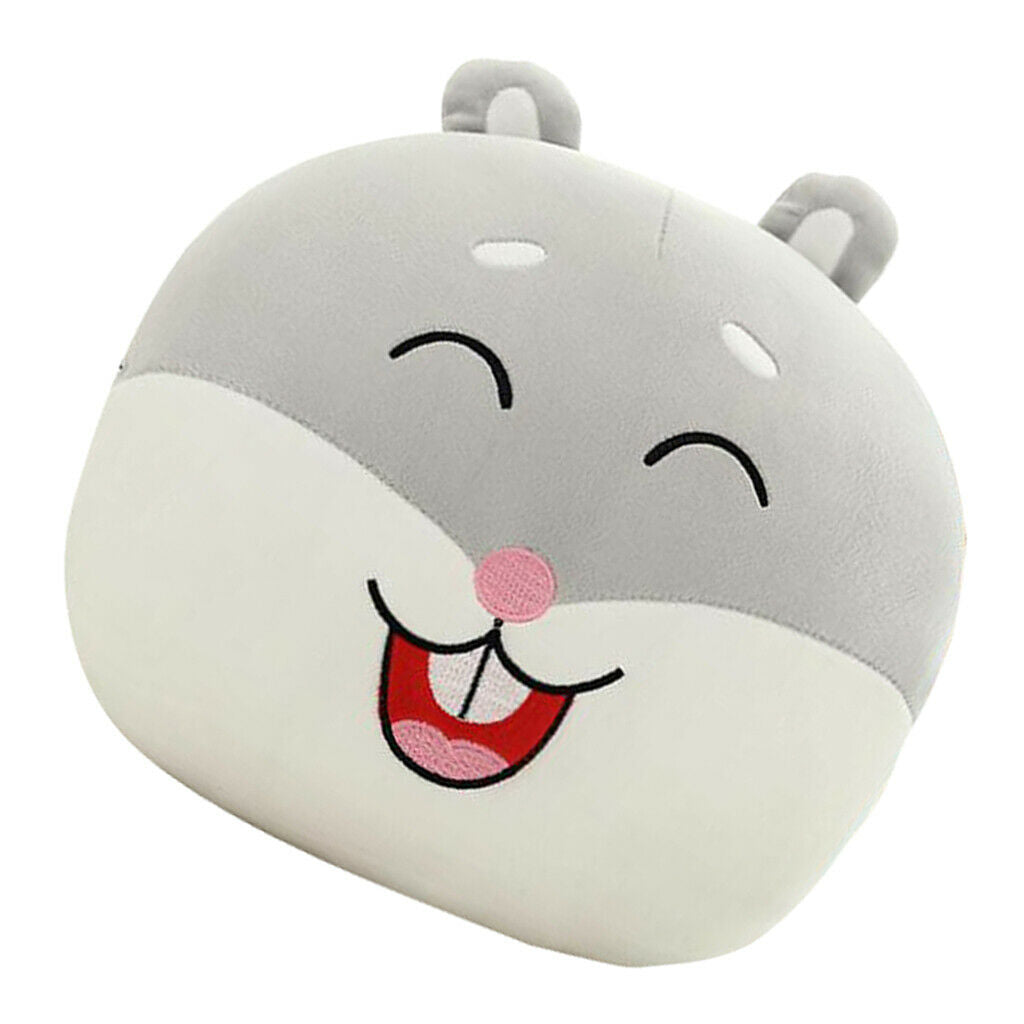 Cartoon Animal Head Shape Cushion Pillow Hand Warmer Groundhog B
