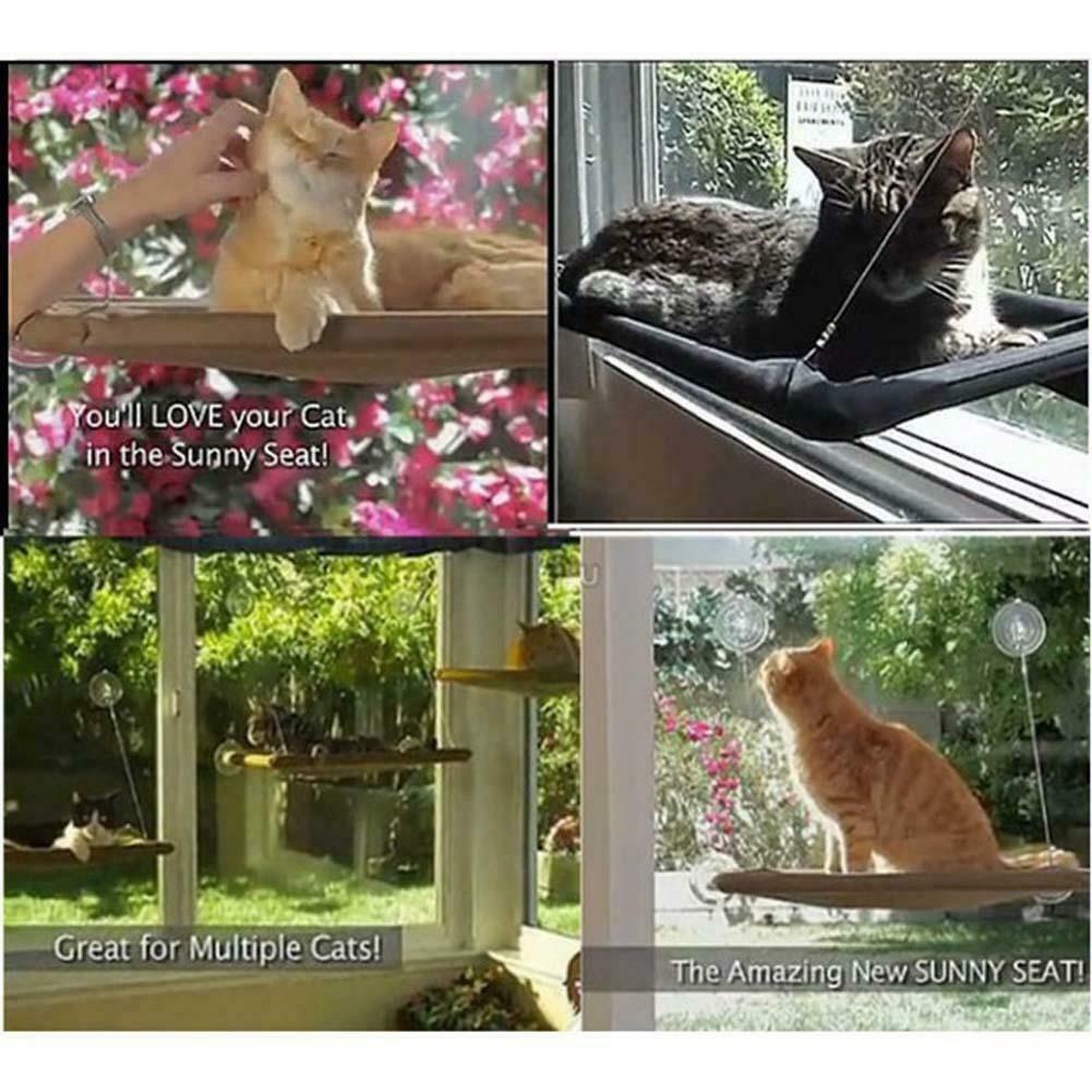 Kitty Cat Basking Window Hammock Mounted Perch Cushion Bed Hanging Shelf Seat TL