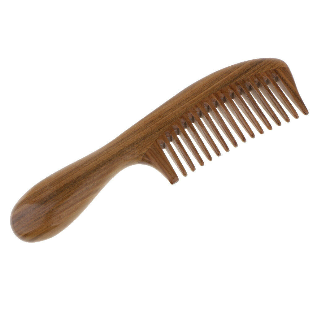 Natural Green Sandalwood Scent Wooden Comb Handmade Massage Hair Care Comb