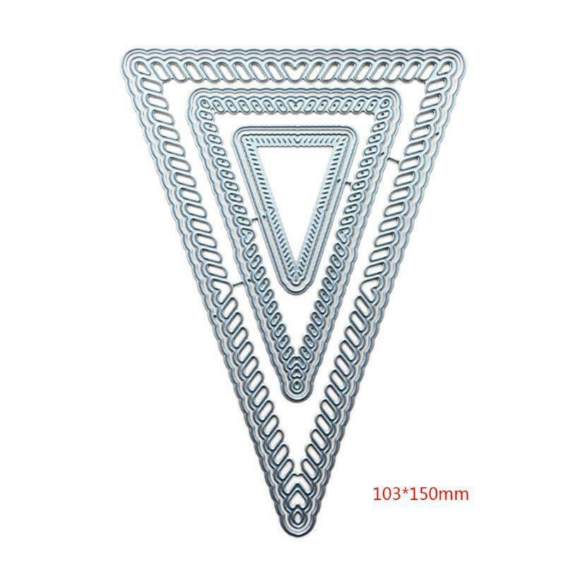 Triangle Metal Cutting Dies Stencil Scrapbooking DIY Album Stamp Paper mbossing