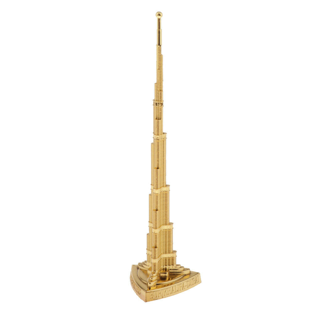 Dubai Halifah Tower Satue Landmark Building Living Room Decor Gifts Golden