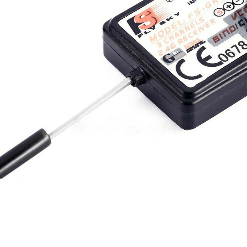 FS-GR3E Upgraded 3CH Channel 2.4G Receiver GT3B GR3C for RC Car Truck Boat Black