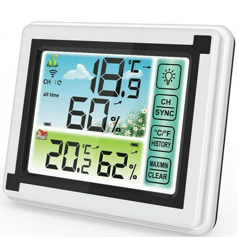 Weather station digital Thermometer Hygrometer Outdoor Indoor Temperature