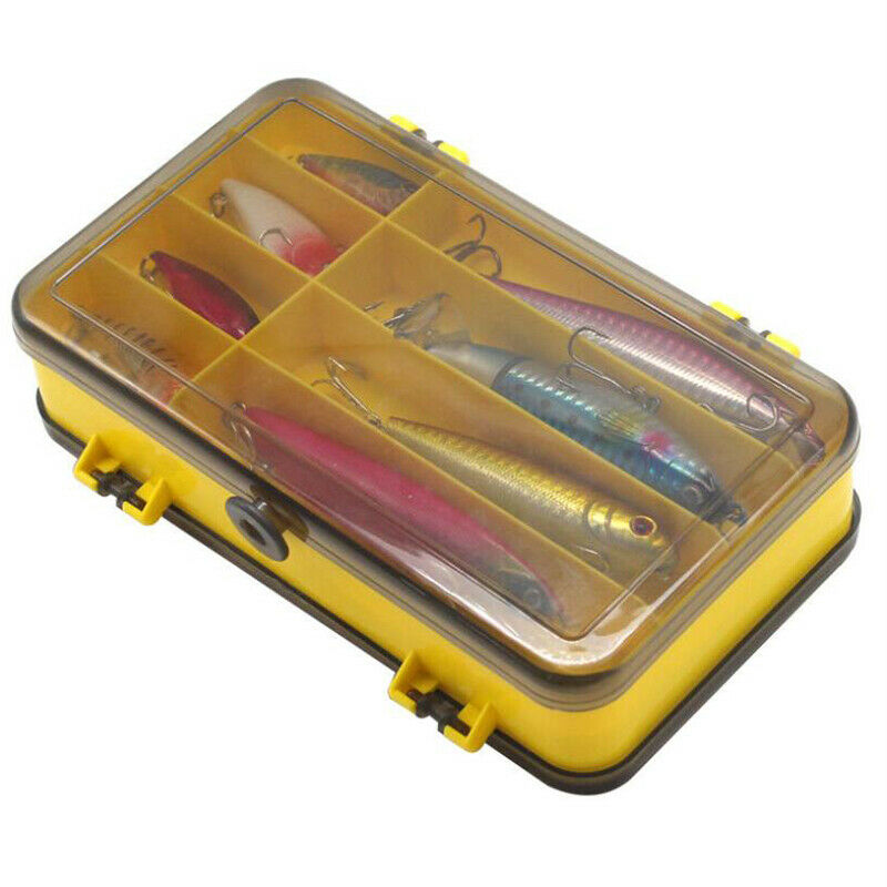 Portable Waterproof Double-sided Fishing Tackle Box Fishing Lure Storage .l8