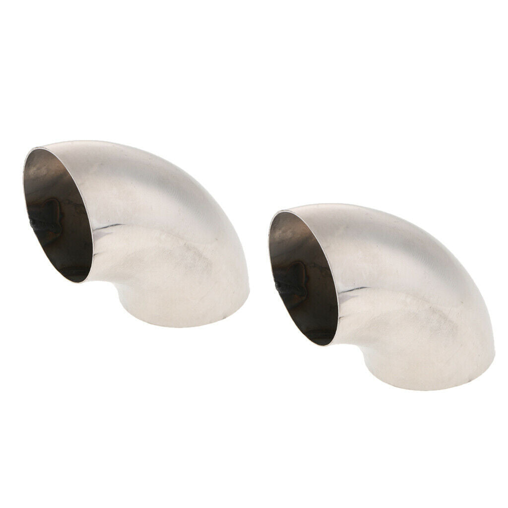 2x Auto 2.5" 90 Deg Bendable Elbow Weld-On Exhaust Pipe Tube Thickness:1mm