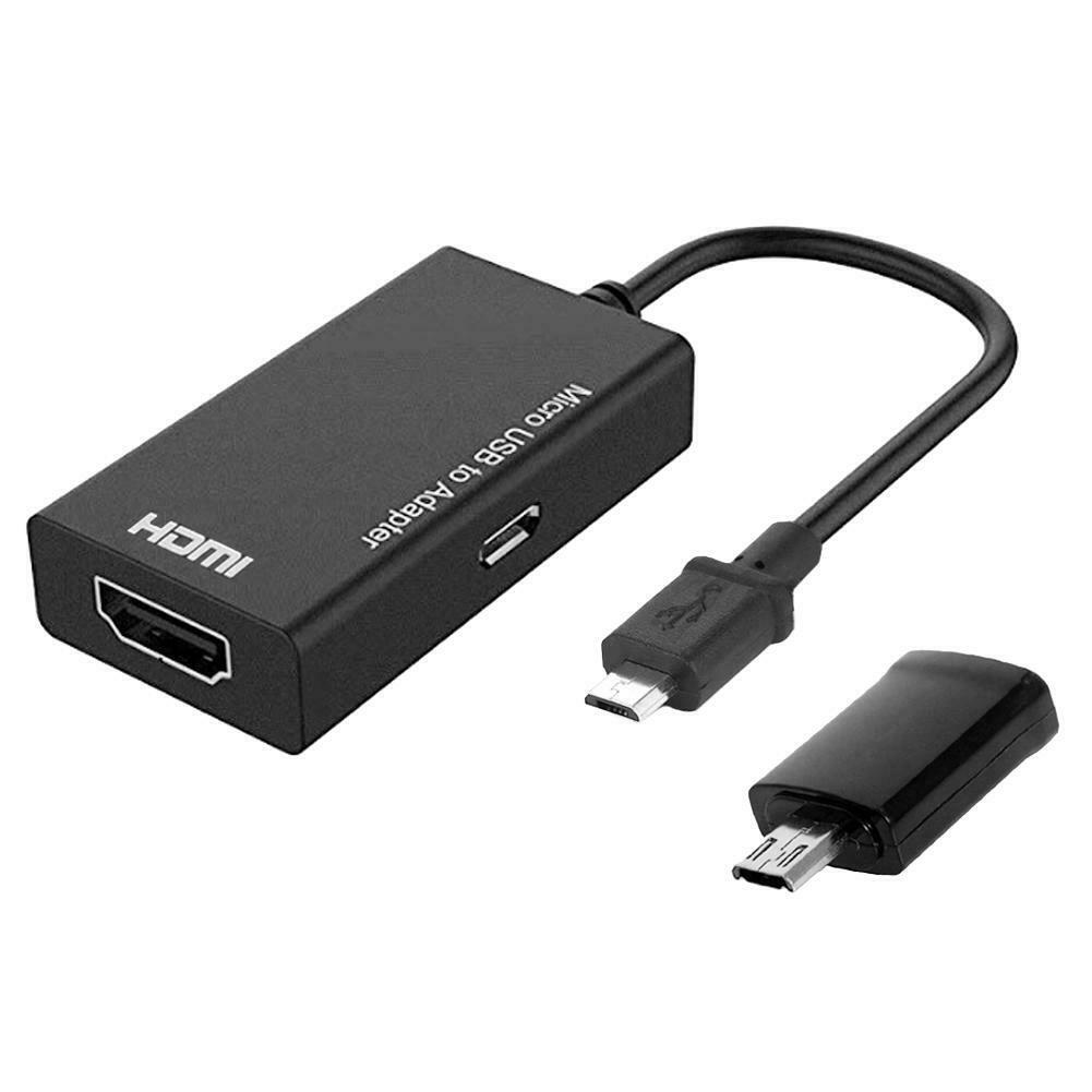 Micro USB to HDMI-compatible 1080P Cable with 5Pin to 11Pin Converter Adapt @