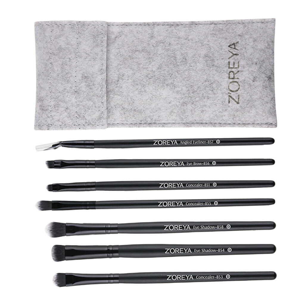 7 Pcs Professional Eyeshadow Blending Pencil Eye Brushes Set Makeup Tool
