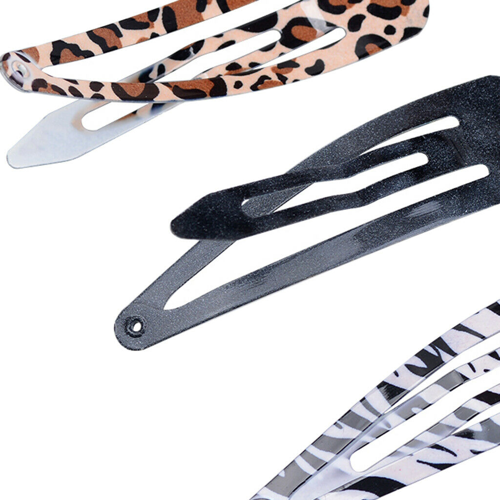 3pcs No Slip Metal Leopard Pattern Sexy Lady Girls Kids Snap Hair Clips
