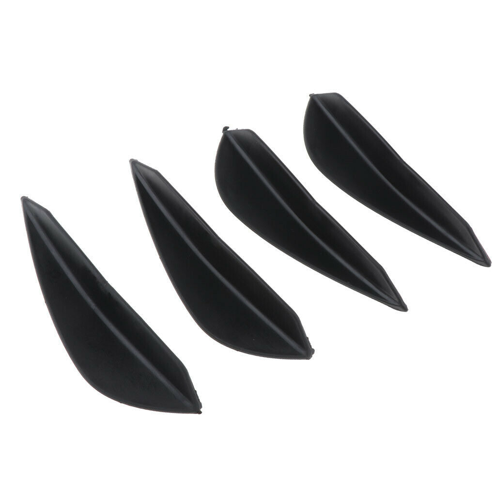 4 Pieces Carbon Fiber Front Bumper Splitter Fins Trim Set Black General