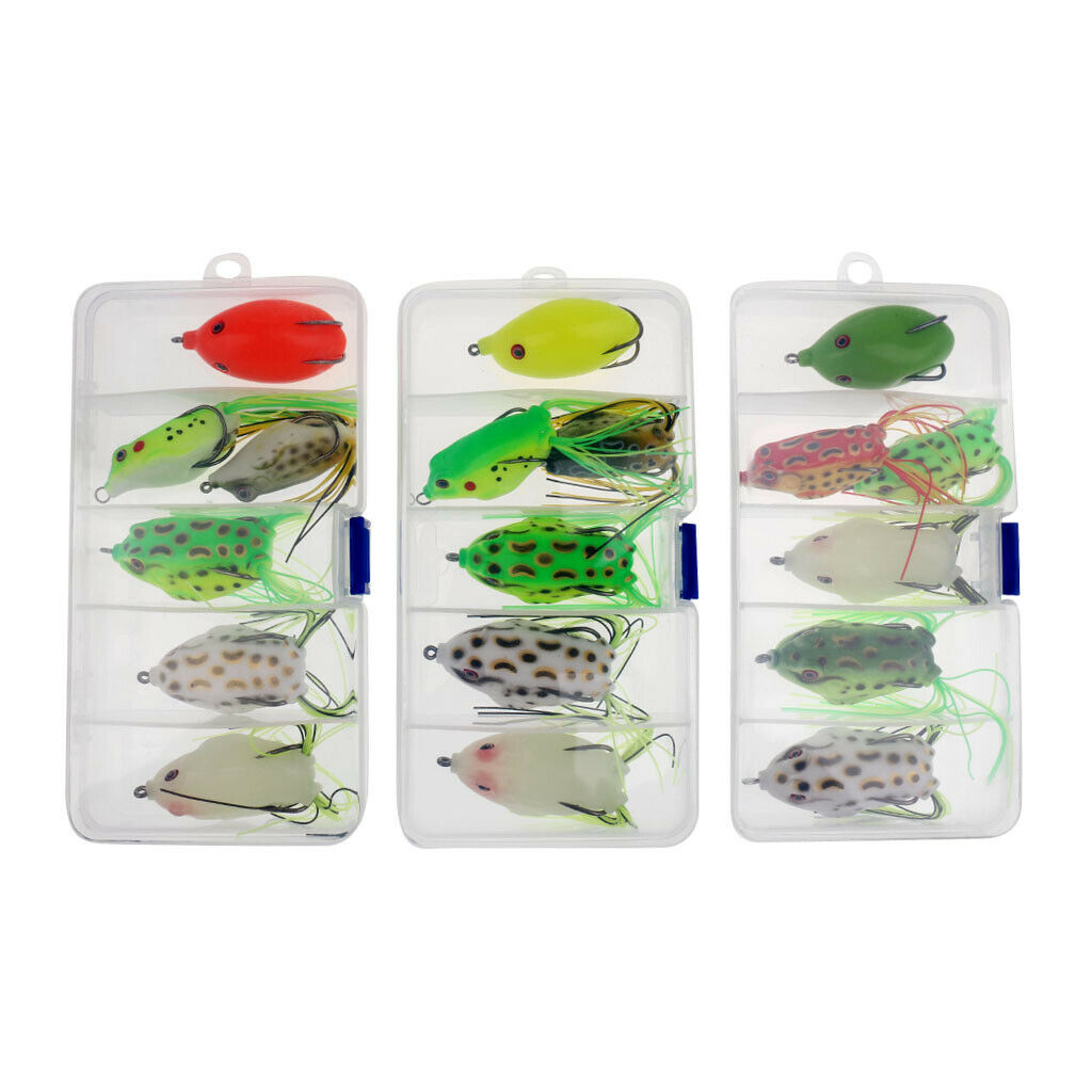 6 Pcs Soft Frog Lure Bass Fishing Hooks Bait Tackle Topwater Fishing Tool