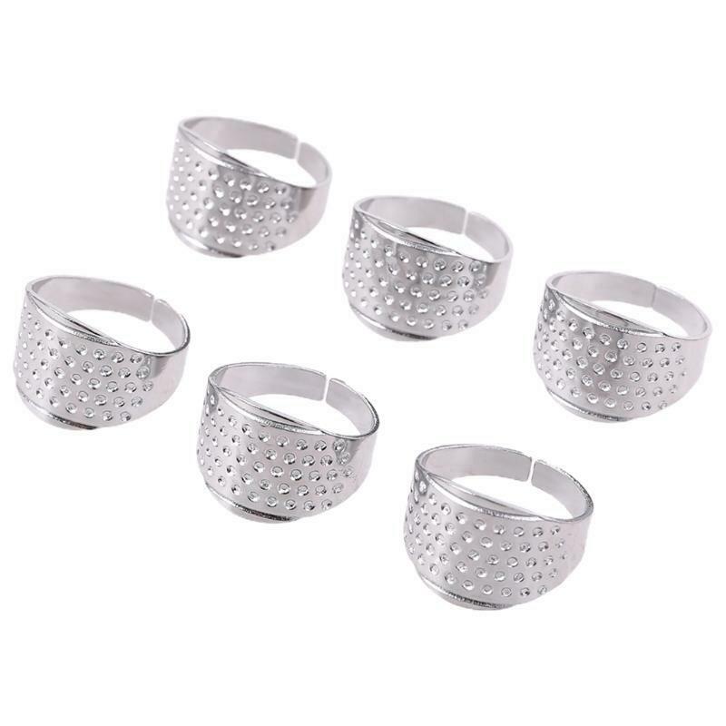 30pcs Sewing Thimbles Finger Protector Adjustable Rings Shield Hand Quilting DIY