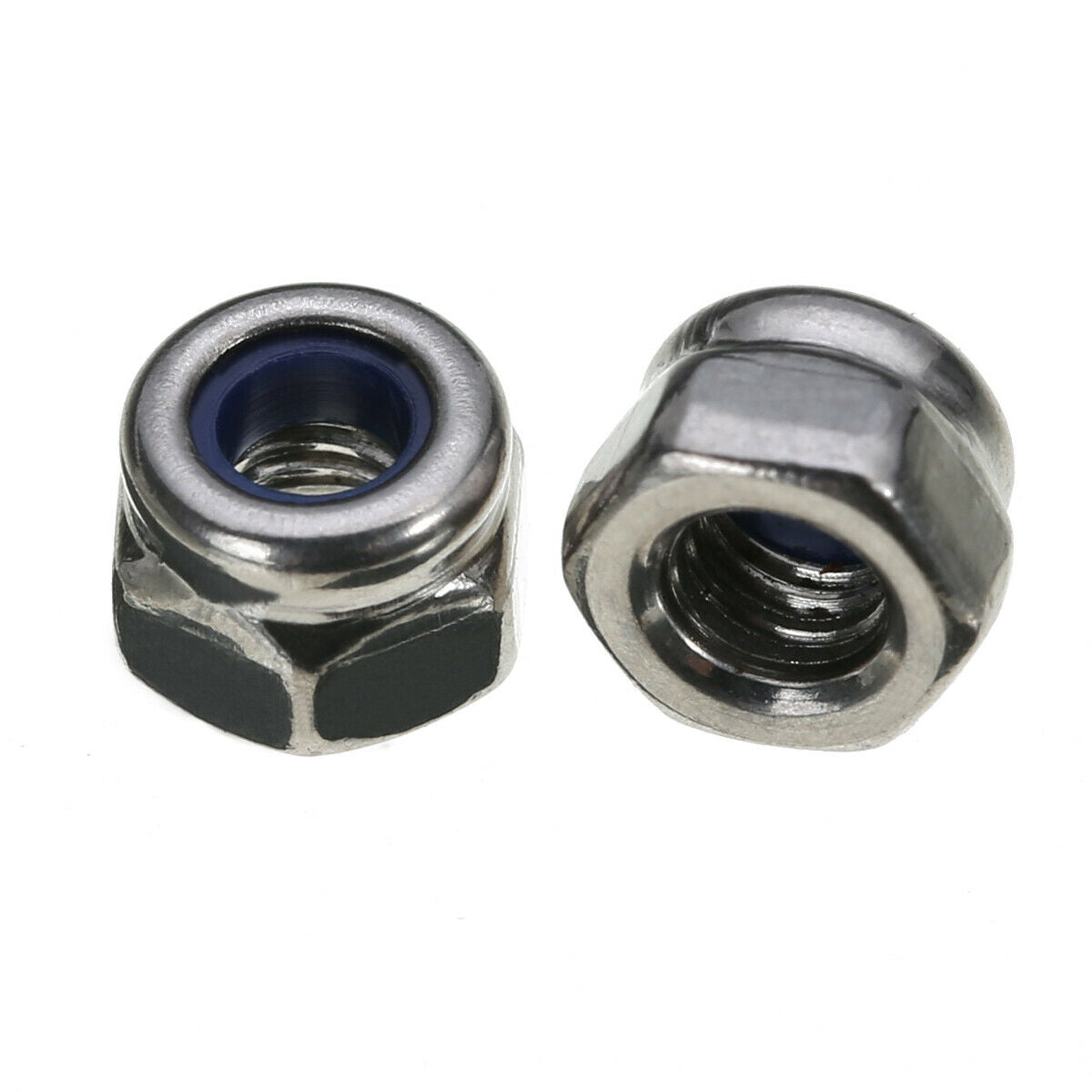 100x M3 3mm Stainless Steel Nylon Insert Locking Screw Nut Lock Hexagon Hex Nut