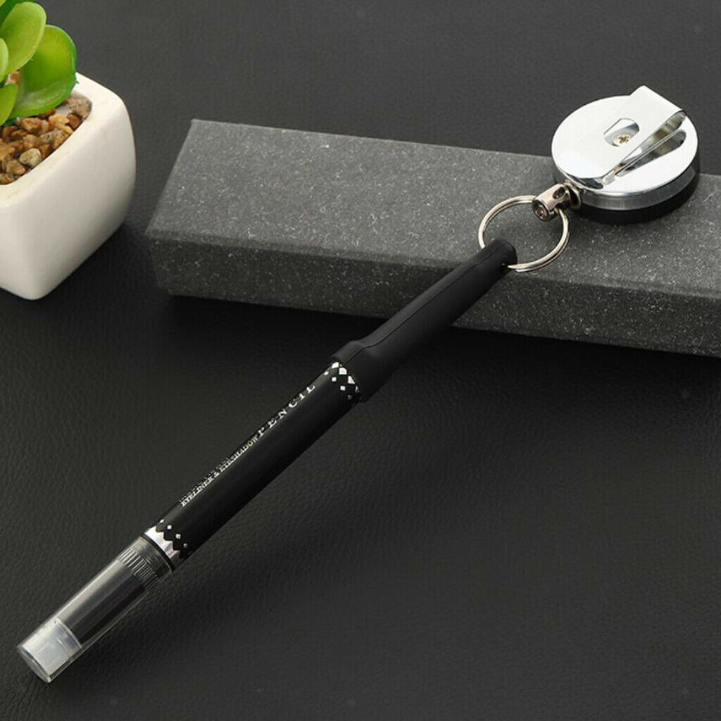 2X Retractable Anti-Lost Wire Pen/Pencil Holder Ring Reel Buckle with Belt Clip