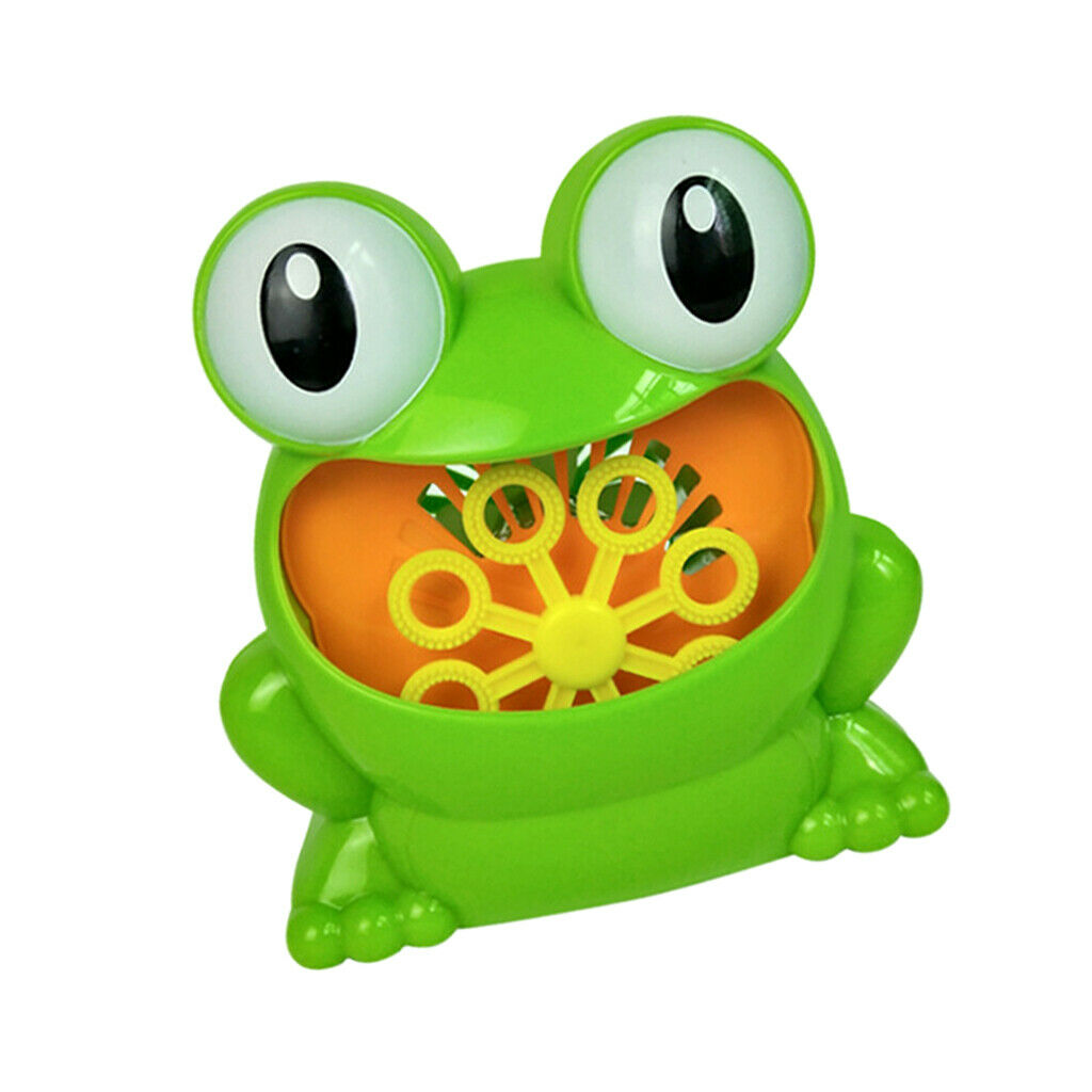Portable Cute Frog Shape Automatic   Blower Kids Toys Green