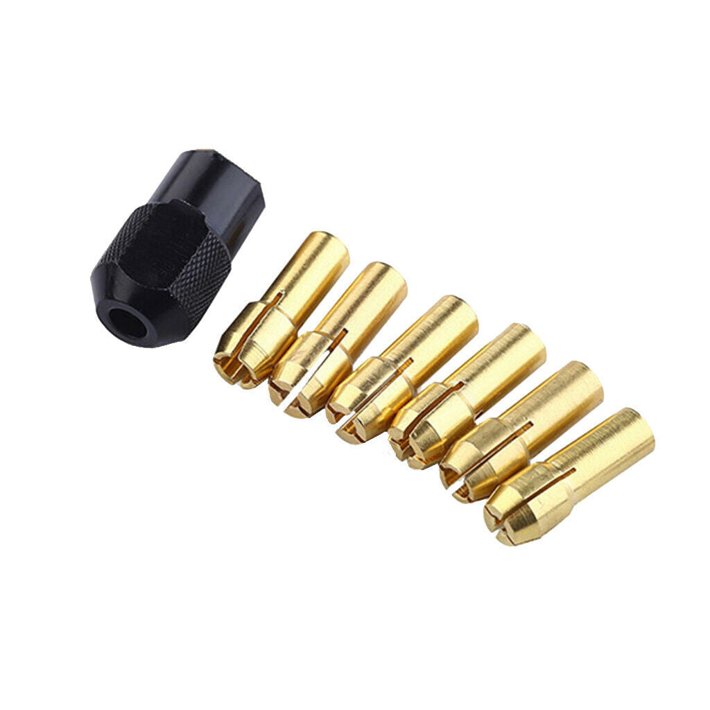 6pcs Drill Collet Mini Twist Drill Bit Tool Chuck Set +