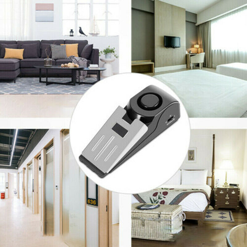 Door Stoppers Security Siren Sounds Travel Hotel Safety Tool Anti Theft DC 9V