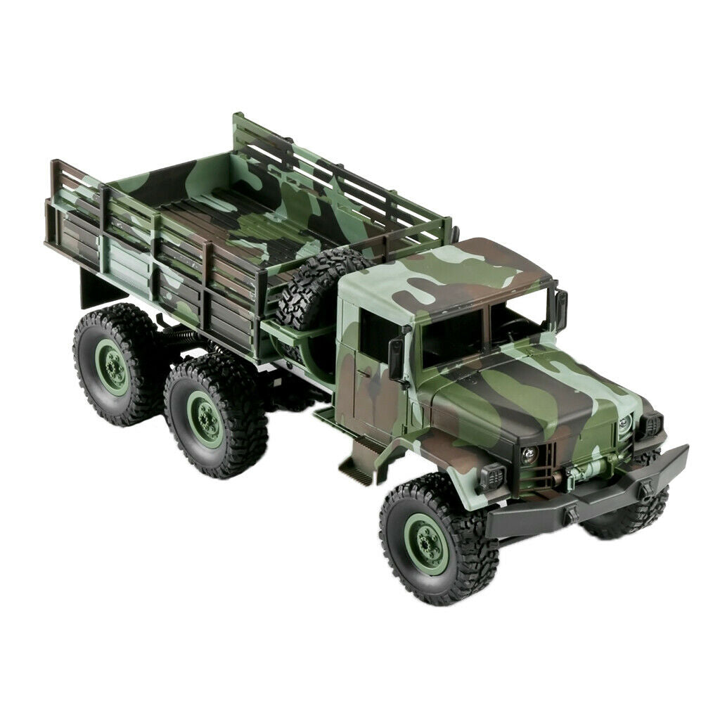 RC Military Truck, 1:16 Scale Remote Control Army Car 6WD 2.4G Vehicle Crawler