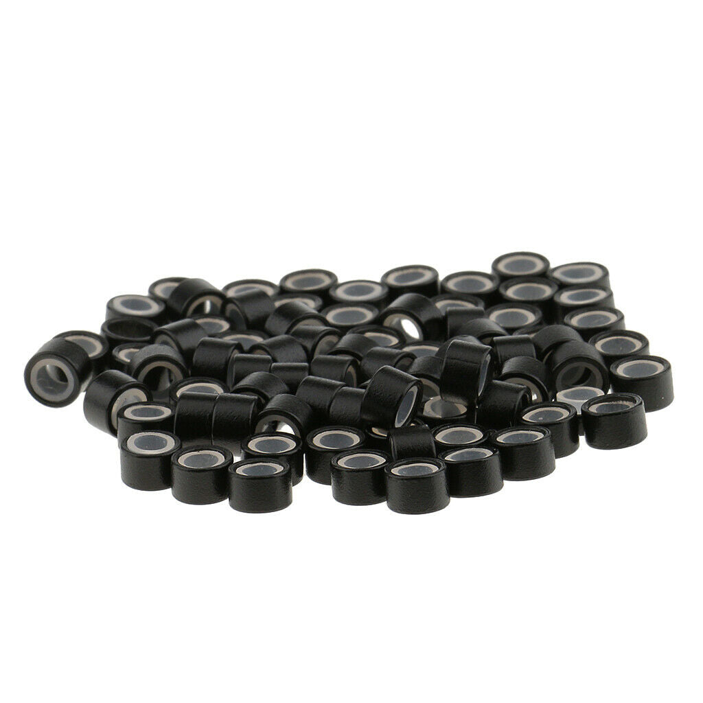 Bulk 2000pcs Silicone Micro Tube Links Rings 5mm Lined Beads for Hair Extensions