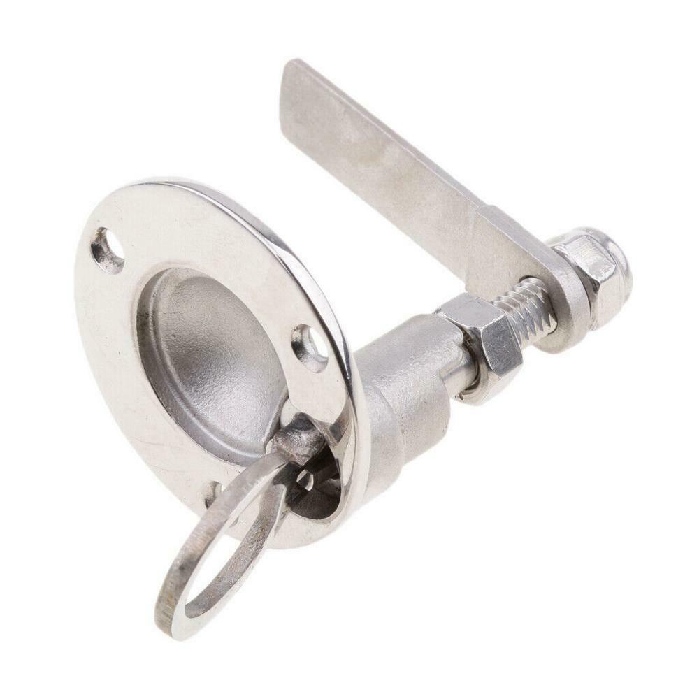 Boat Hatch Turning Lock Lift Ring Handle Latch- 2" - Marine Stainless Steel