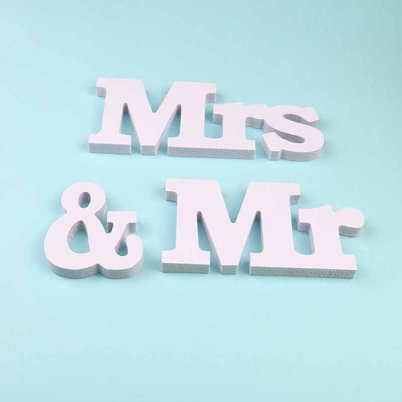 Wedding birthday party decoration white letters mr & mrs wedding creative s SJ
