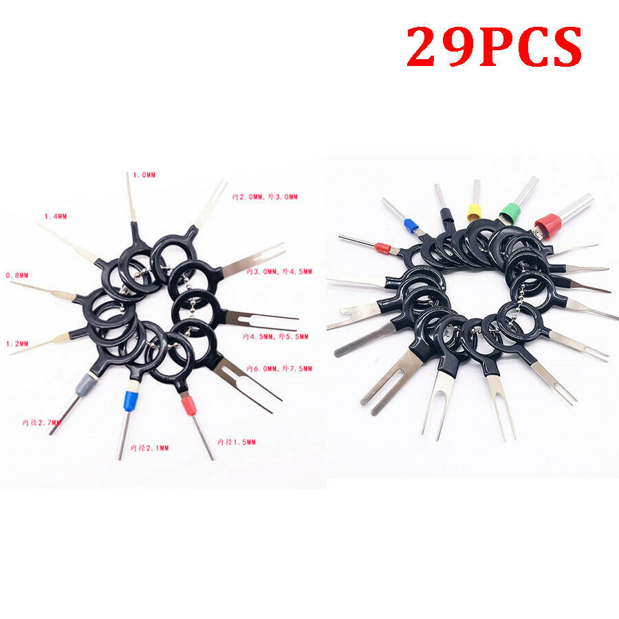 29 Pcs Universal Aluminum Alloy Wiring Connector Terminal Removal Puller Tools