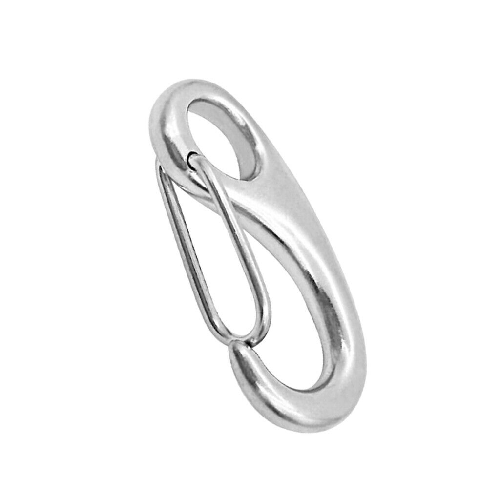 Carabiner Spring Snap Hook Clip Egg Shaped Keychain Camping Hiking