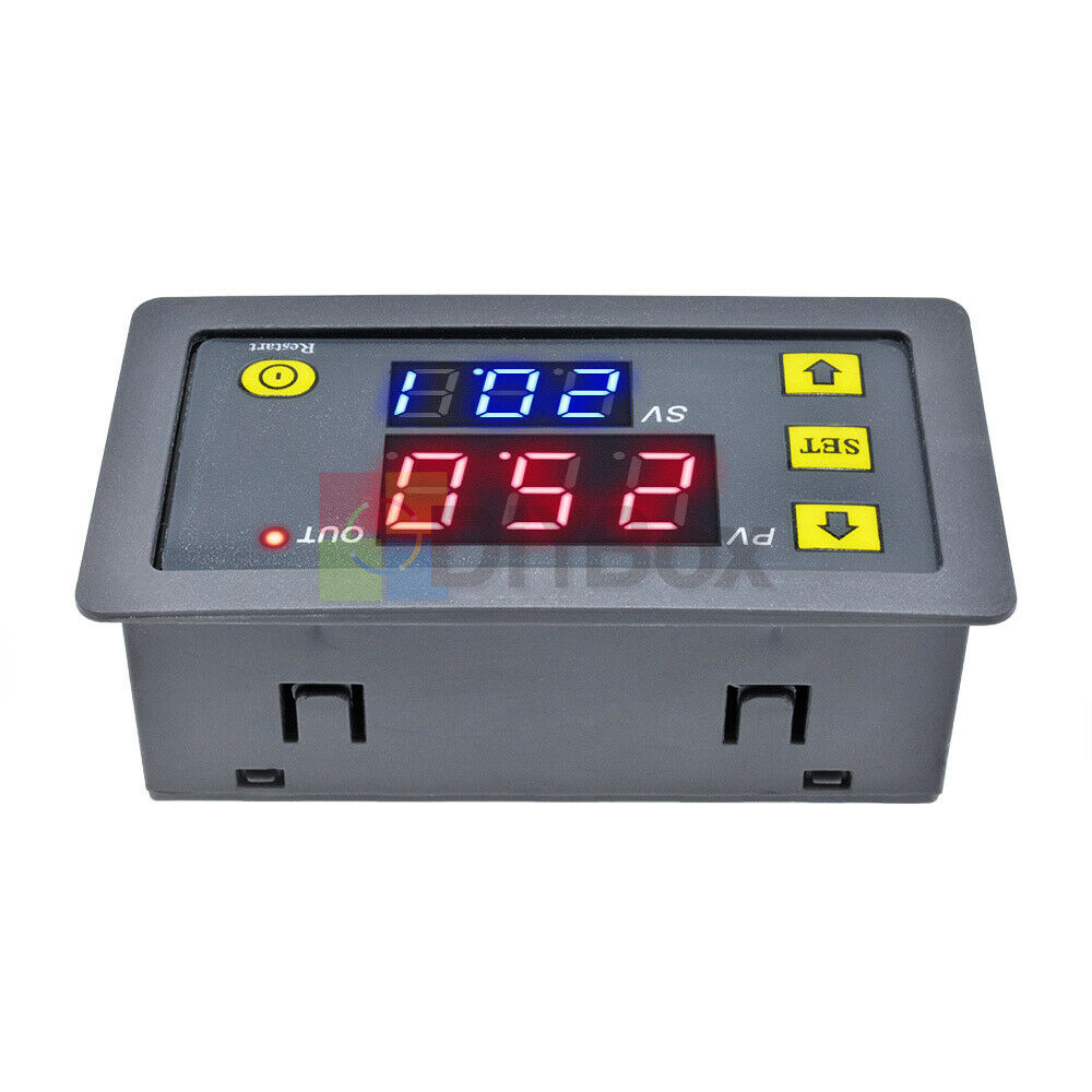 0-999 hours Timing Delay Relay Module 12V Digital Thermostat w/ LED Dual Display