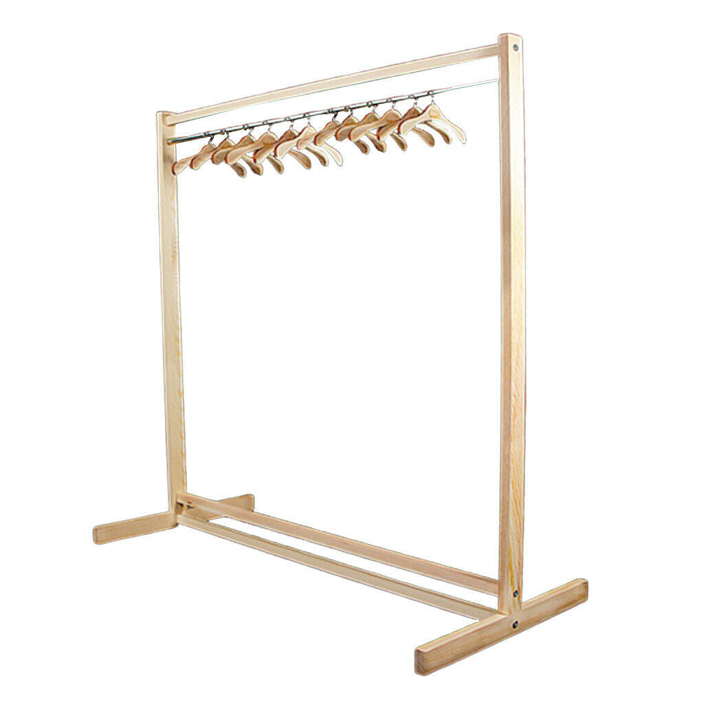 Wooden DIY Garment Rack Shelf with 12 Pieces Clothes Hangers Organizer for 1/3