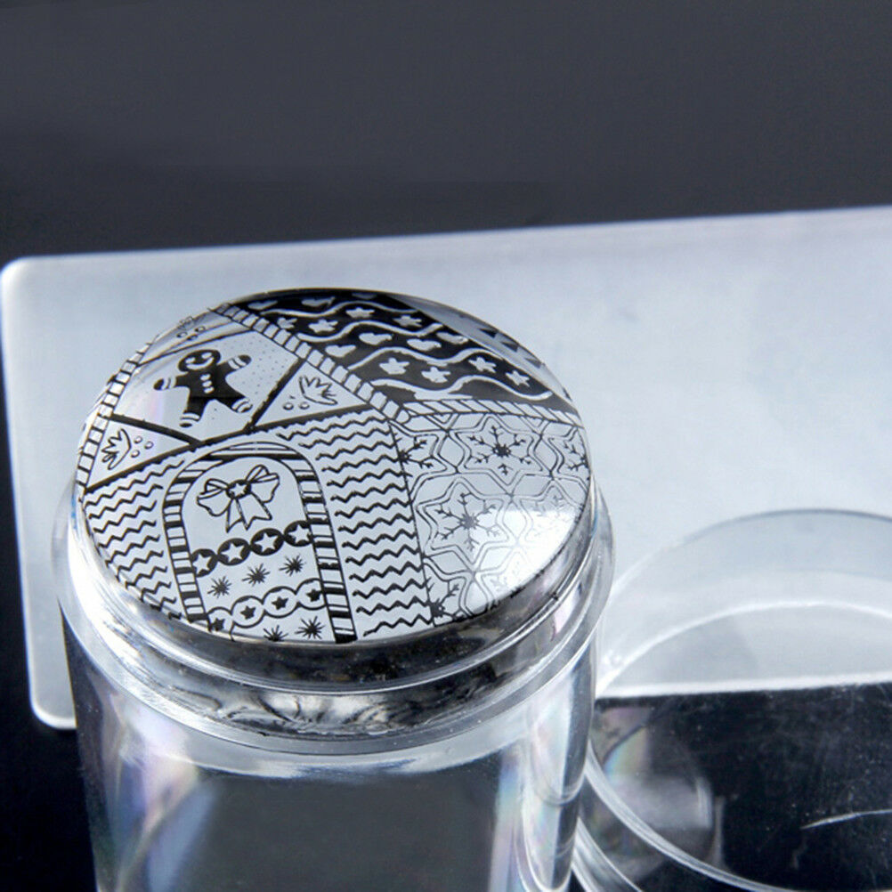 Dual end nail art stamper double head soft professional stamp clear silicon W Xz