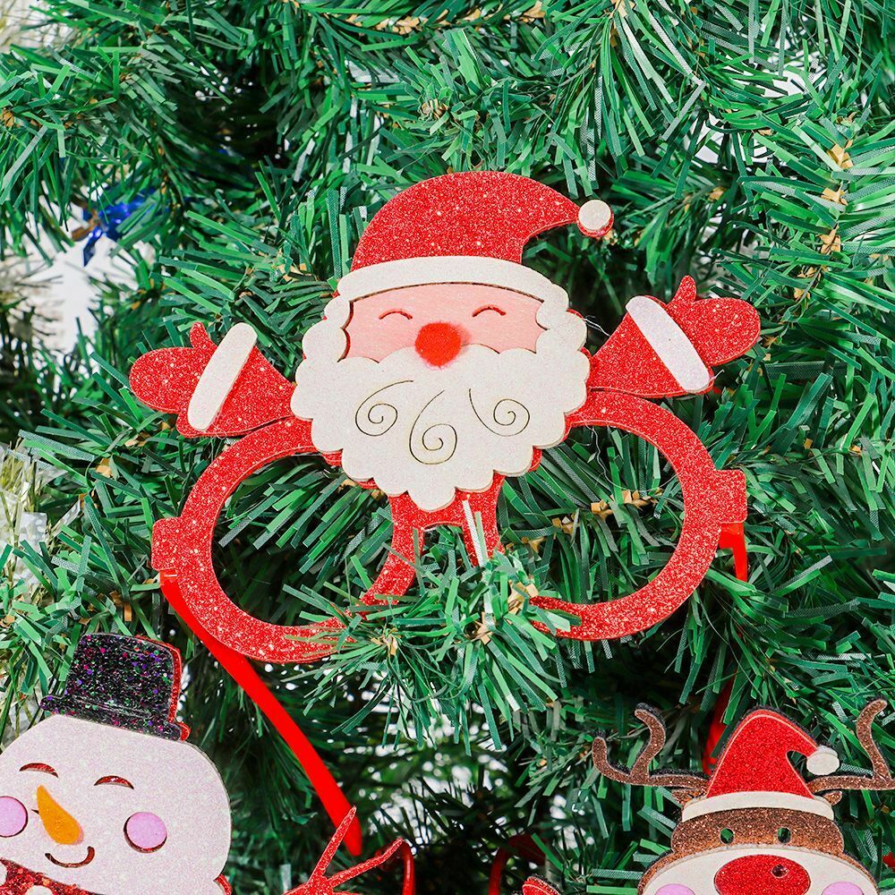 Colored Glasses Frame Photo Prop Santa Claus Xmas Tree Elk Christmas Glasses