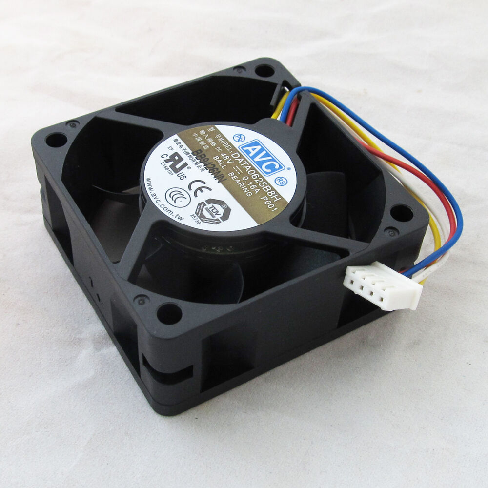 10x AVC DC Ball Cooling Fan DATA0625B8H 60x60x25mm 6025 48V 0.16A 4pin Connector
