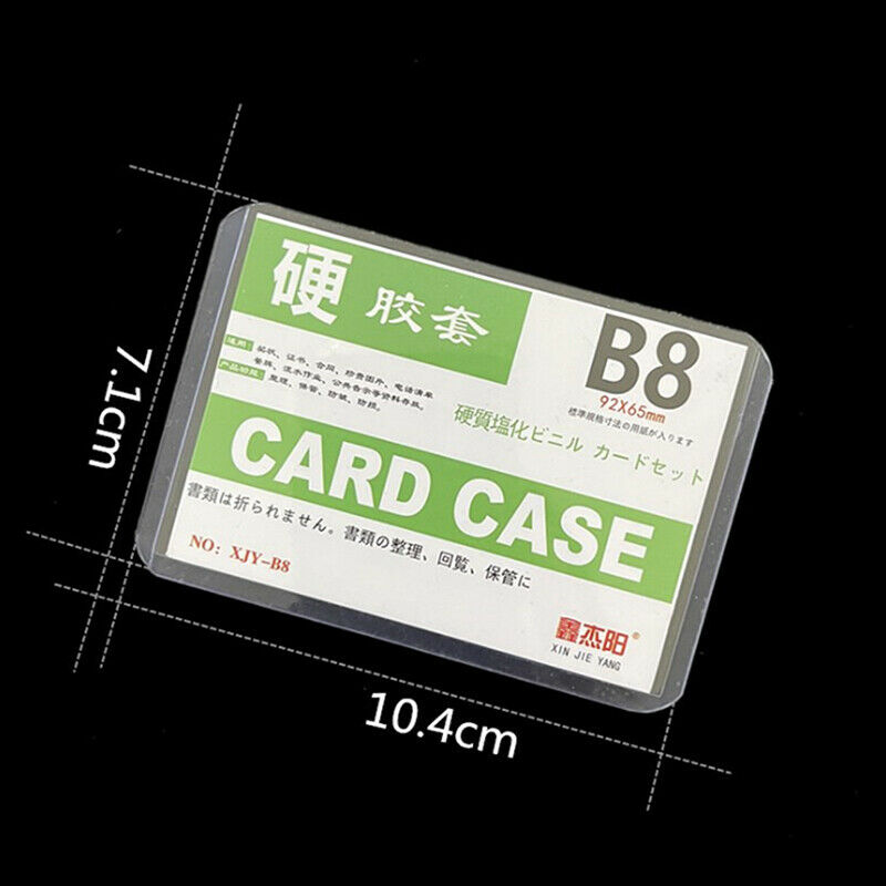 1pc Simple Transparent Plastic Name Card Cover Bank Card Holder Name Card Co KX
