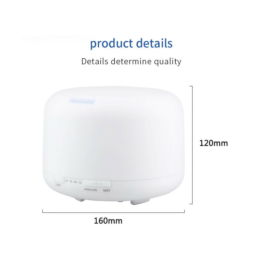 Deluxe Air Humidifier Ultrasonic Aromatherapy Oil Diffuser 500ml Water Tank
