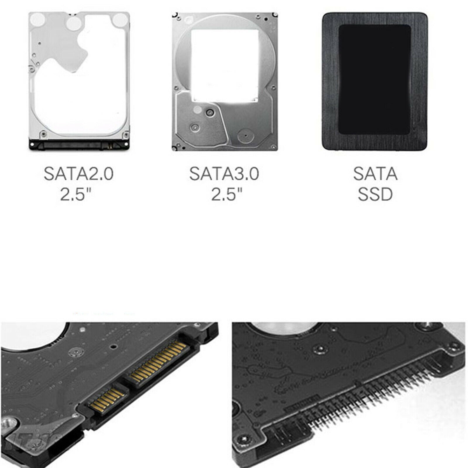 New transparent 2.5-inch SATA SSD hard drive for external