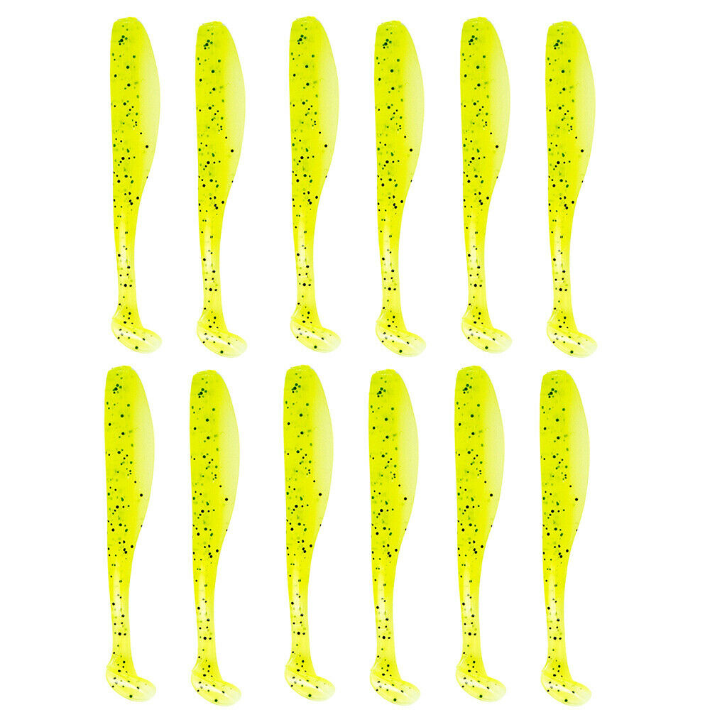 24x Artificial Swimbaits Shad Simulated T Tail for Saltwater Freshwater