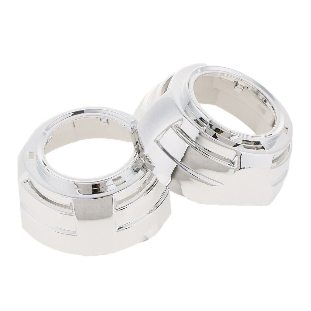 Pair of 3.0 Inch LED Spotlights with Chrome Cover with Angel Eyes for Q5