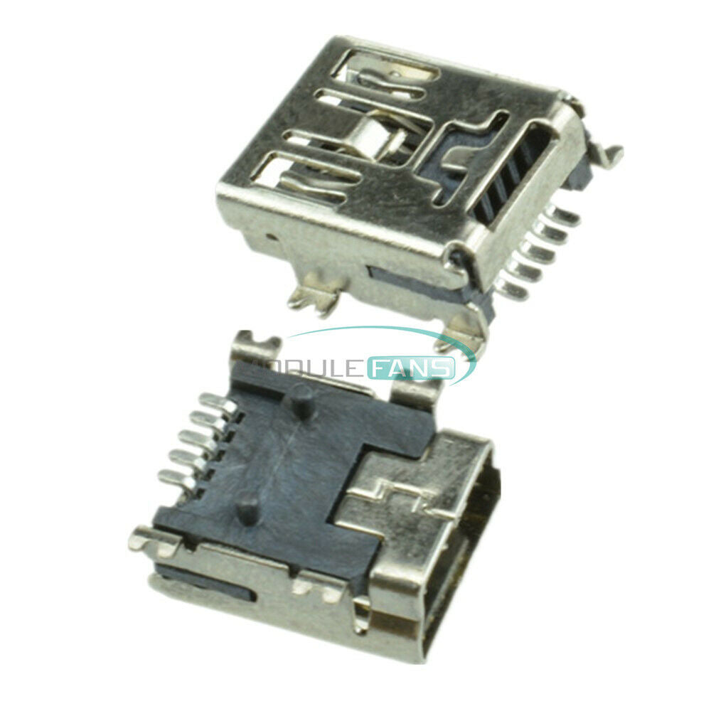 100PCS SMD 5-Pin USB Female Mini B Socket Connector
