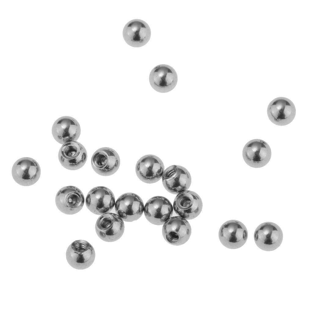 20x New Replacement Spare BALLS Body Piercing Balls Piercing Steel Color